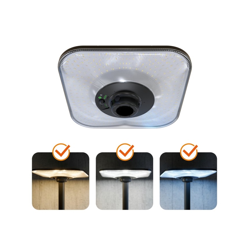 Lampione stradale solare LED con sensore SOLSUMI LED/25W/3,2V 3000/4000/6500K IP54 24000 mAh + telecomando