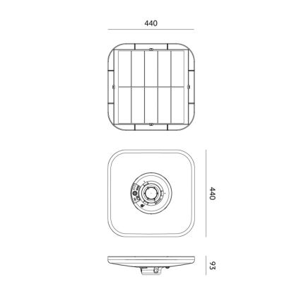 Lampione stradale solare LED con sensore SOLSUMI LED/25W/3,2V 3000/4000/6500K IP54 24000 mAh + telecomando