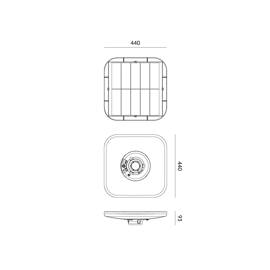 Lampione stradale solare LED con sensore SOLSUMI LED/25W/3,2V 3000/4000/6500K IP54 24000 mAh + telecomando