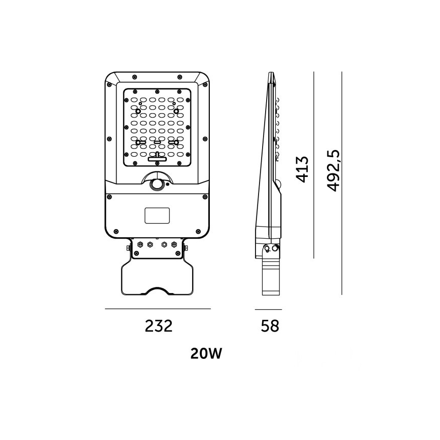 Lampione solare LED con sensore integrato STREET LED/20W/7,4V 3000/4000/6000K IP65 5400 mAh