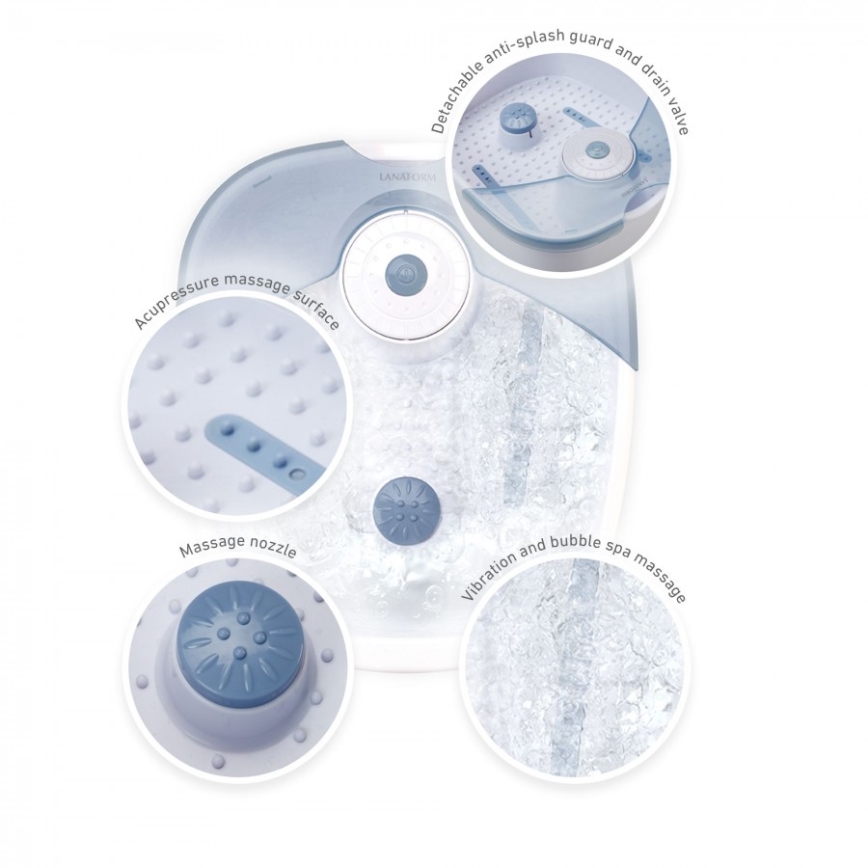 Lanaform - Pediluvio per massaggio FOOT SPA 60W/230V