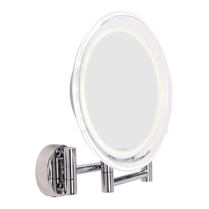 Lanaform - Specchio cosmetico a parete LED WALL/4xAAA