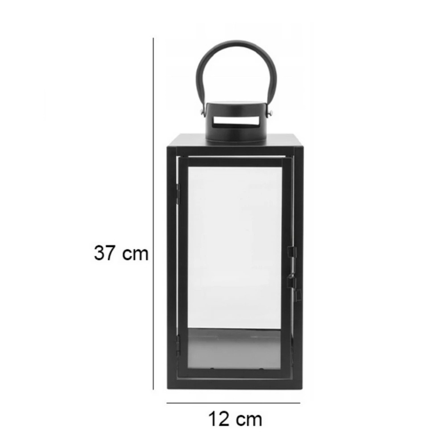 Lanterna decorativa 38 cm nera
