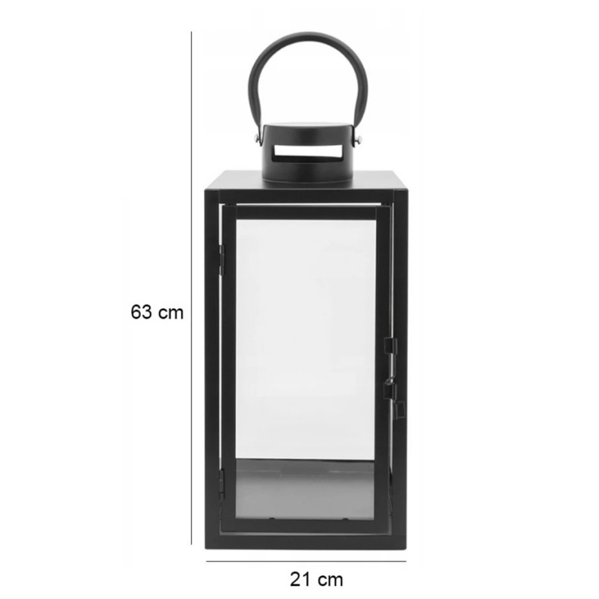 Lanterna decorativa 63 cm nera