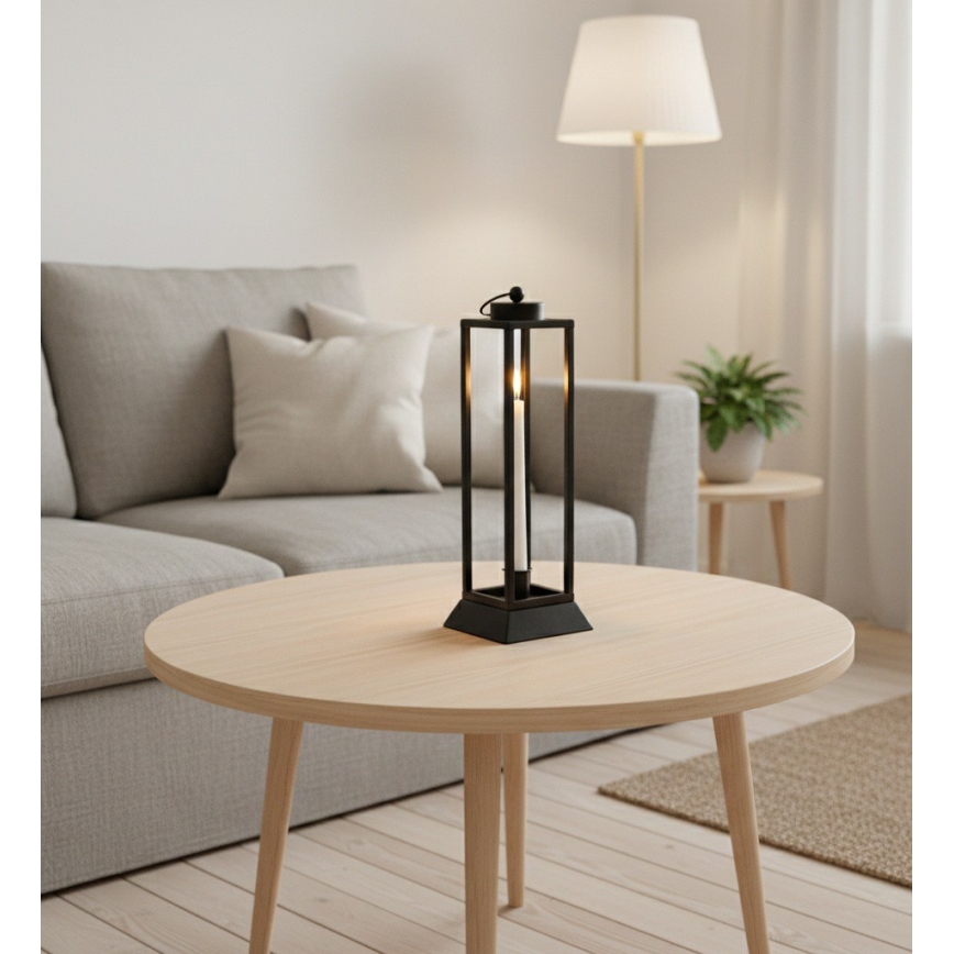 Lanterna decorativa HALL 34 cm nera