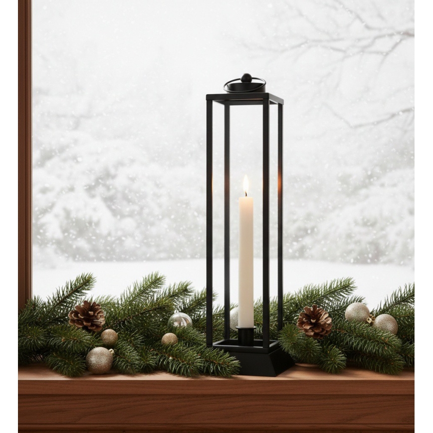 Lanterna decorativa HALL 34 cm nera