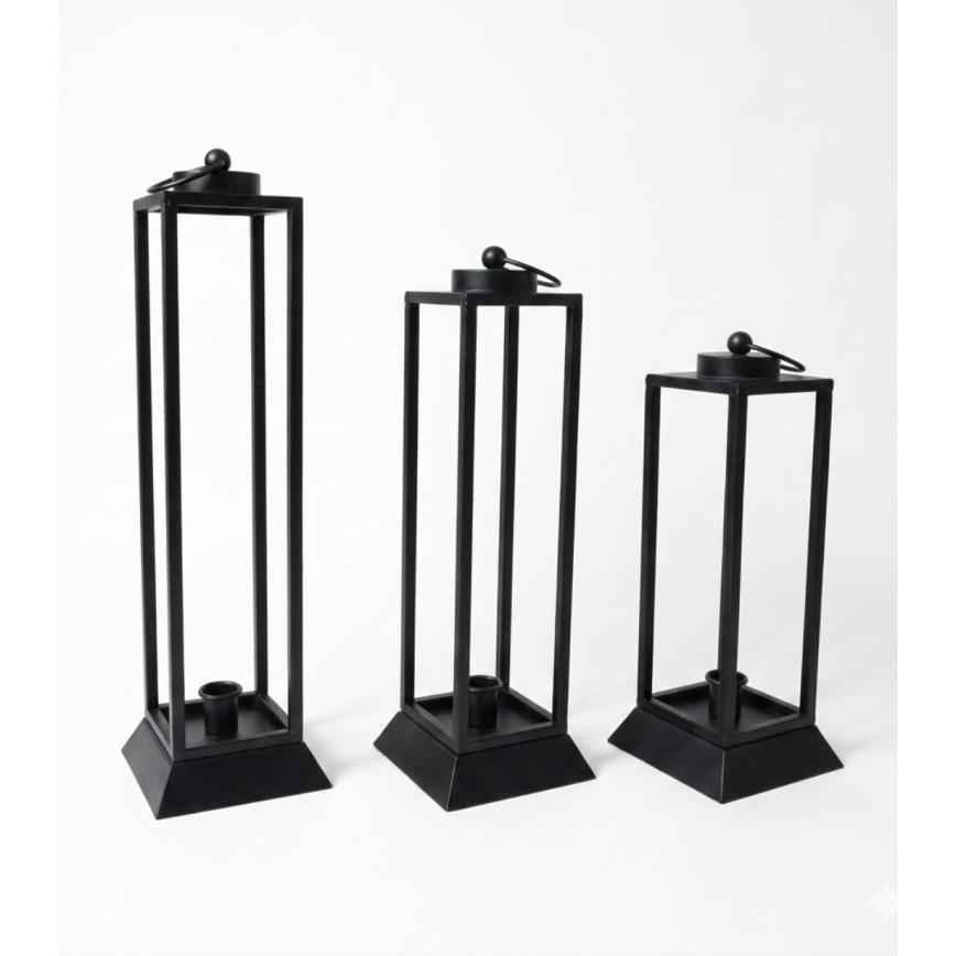 Lanterna decorativa HALL 34 cm nera