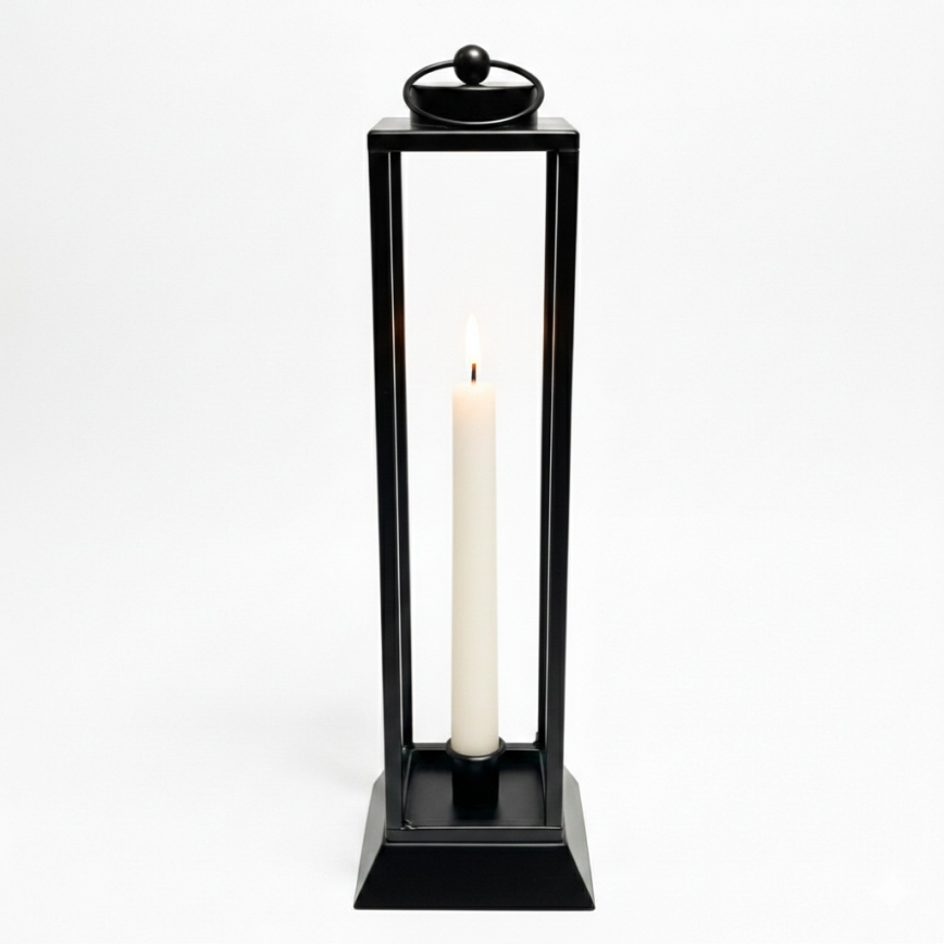 Lanterna decorativa HALL 34 cm nera