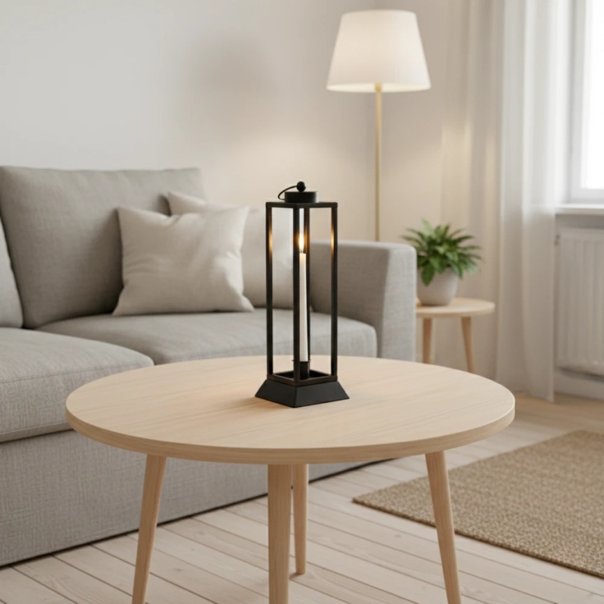Lanterna decorativa HALL 39,5 cm nera