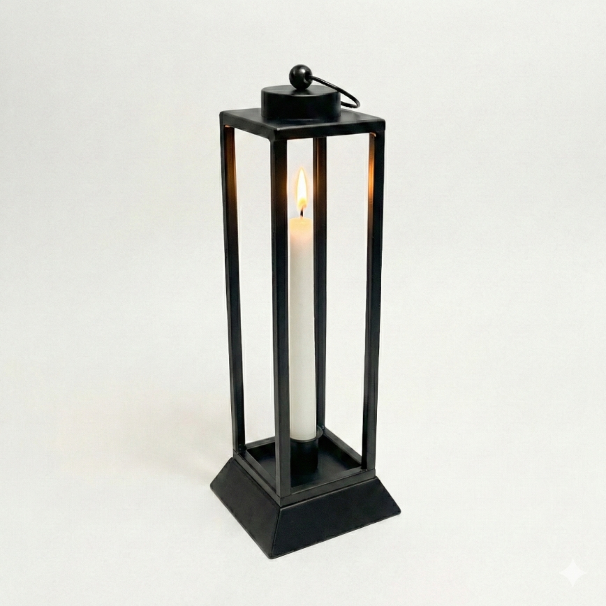 Lanterna decorativa HALL 45,5 cm nera