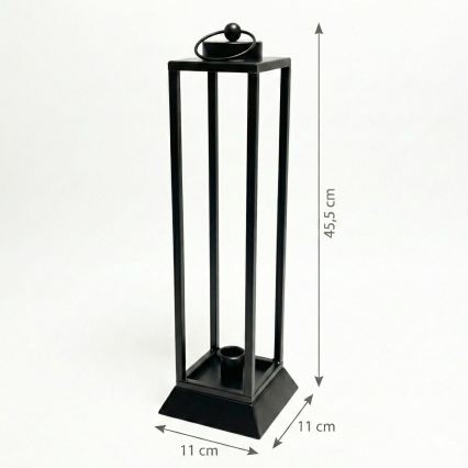 Lanterna decorativa HALL 45,5 cm nera