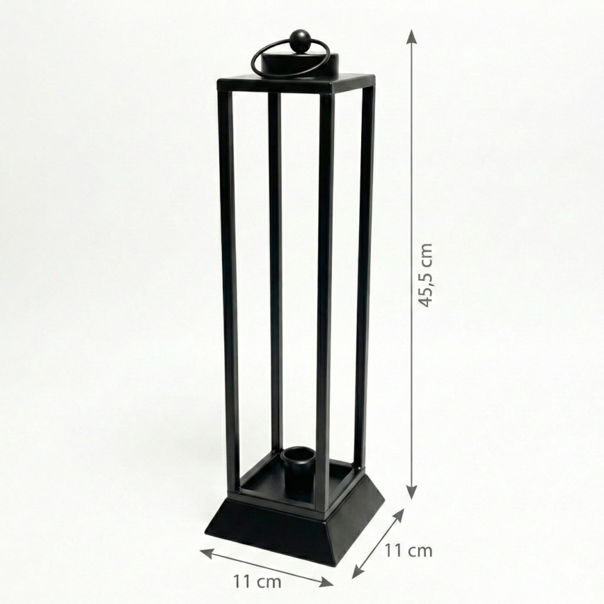Lanterna decorativa HALL 45,5 cm nera