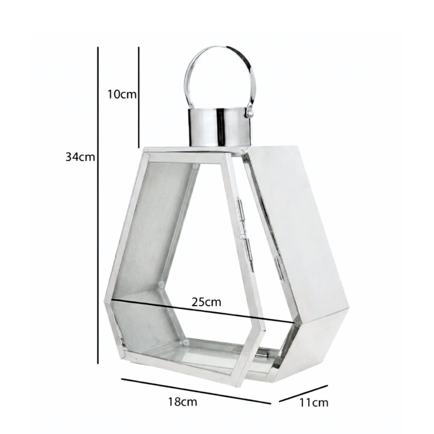 Lanterna decorativa PALACE 34 cm, cromo lucido