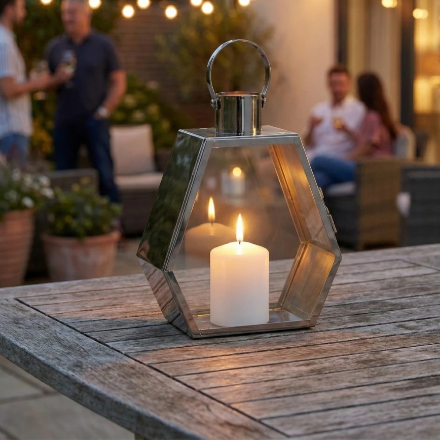 Lanterna decorativa PALACE 43 cm, cromo lucido