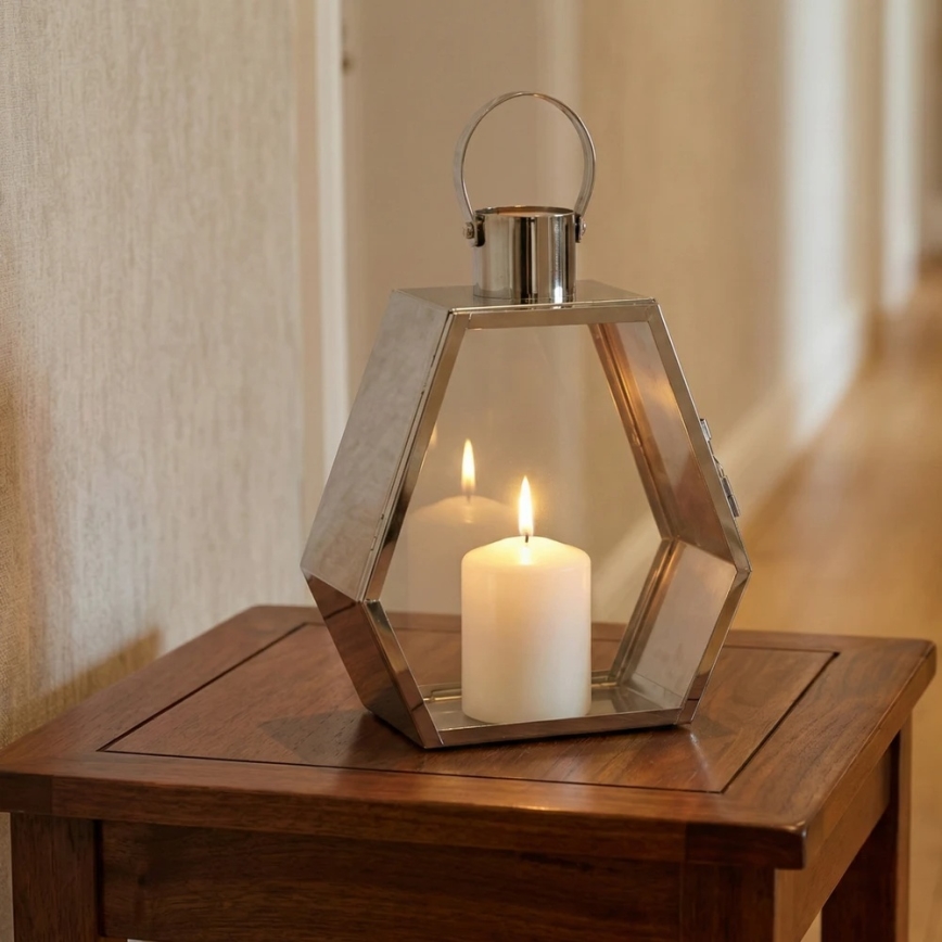 Lanterna decorativa PALACE 43 cm, cromo lucido