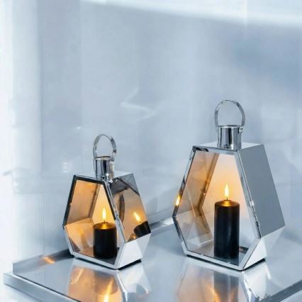 Lanterna decorativa PALACE 43 cm, cromo lucido