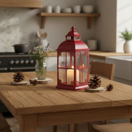 Lanterna decorativa REDY 30,5 cm rossa