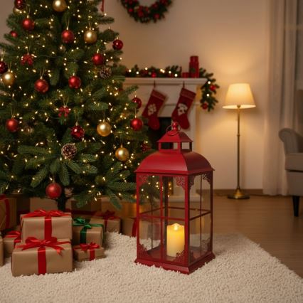 Lanterna decorativa REDY 30,5 cm rossa