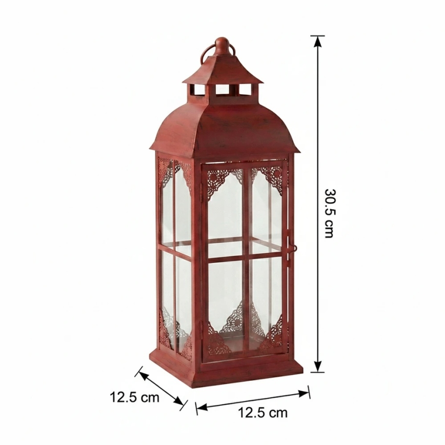 Lanterna decorativa REDY 30,5 cm rossa
