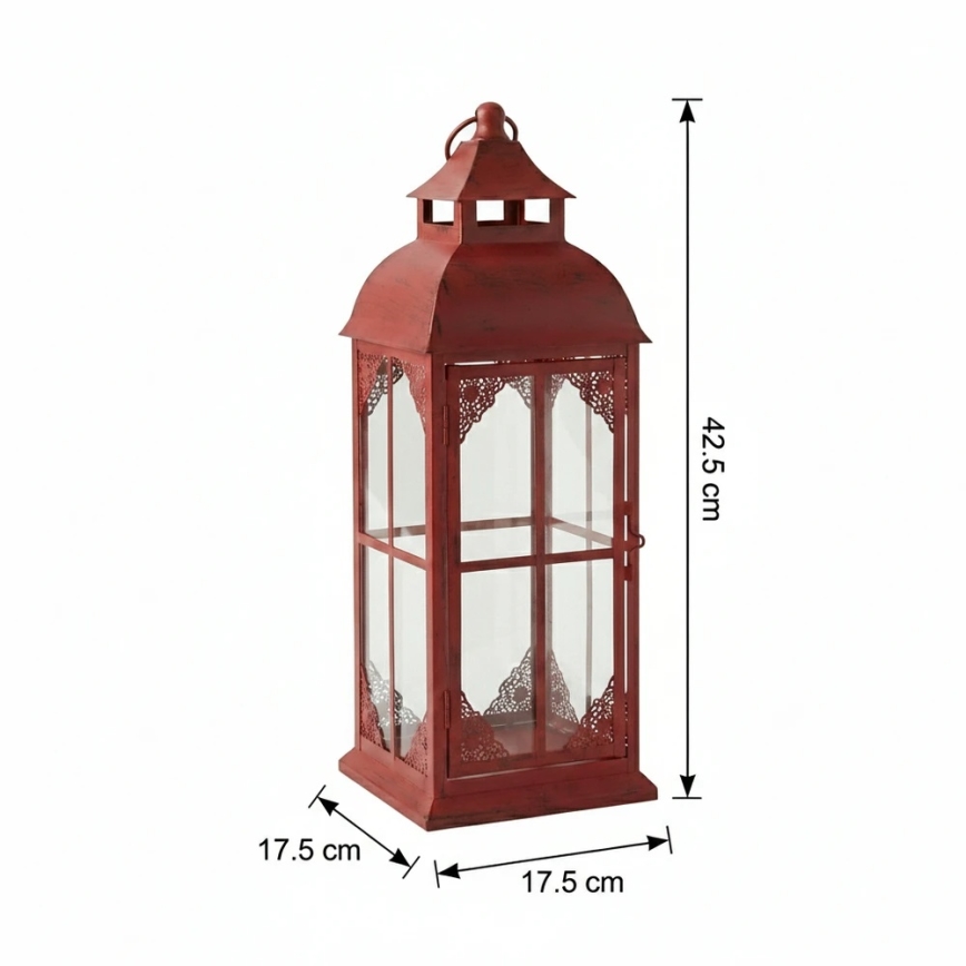 Lanterna decorativa REDY 42 cm rossa