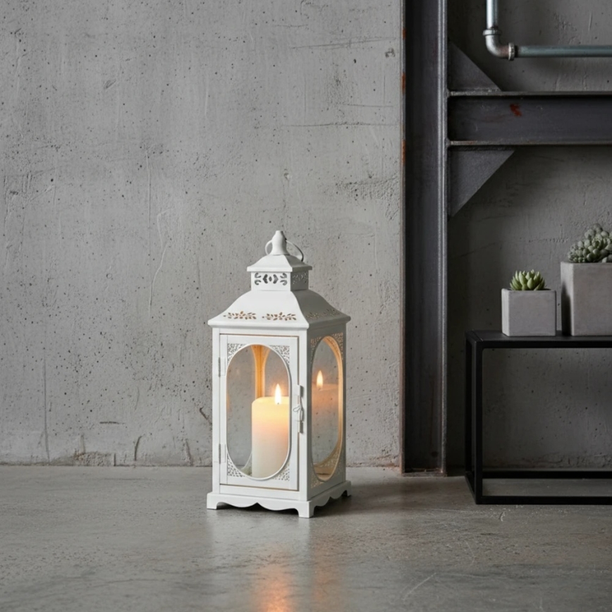 Lanterna decorativa ROSEHILL 27,5 cm bianca