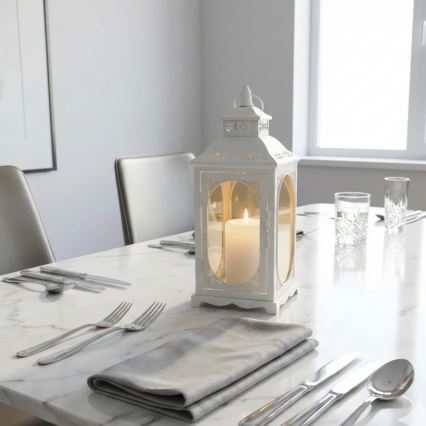 Lanterna decorativa ROSEHILL 27,5 cm bianca