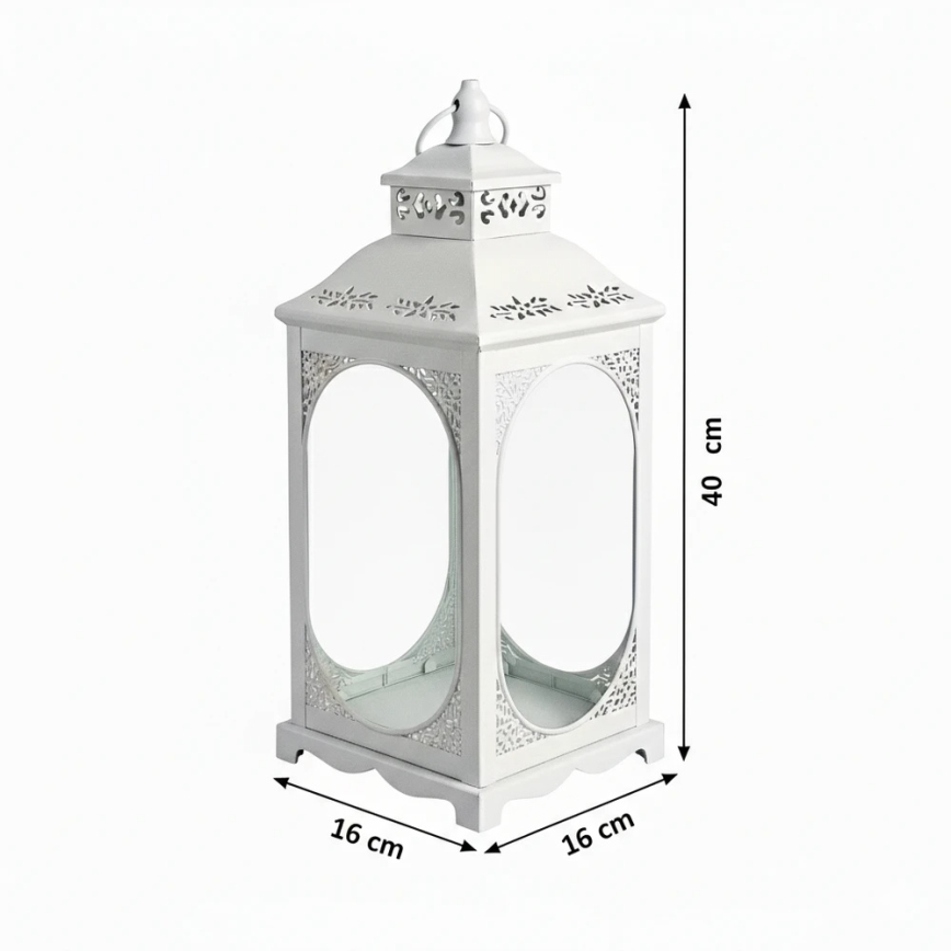Lanterna decorativa ROSEHILL 27,5 cm bianca