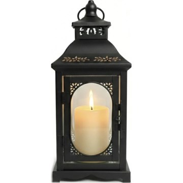 Lanterna decorativa ROSEHILL 27,5 cm nera