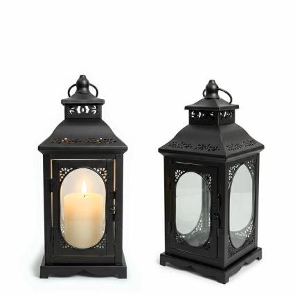 Lanterna decorativa ROSEHILL 27,5 cm nera