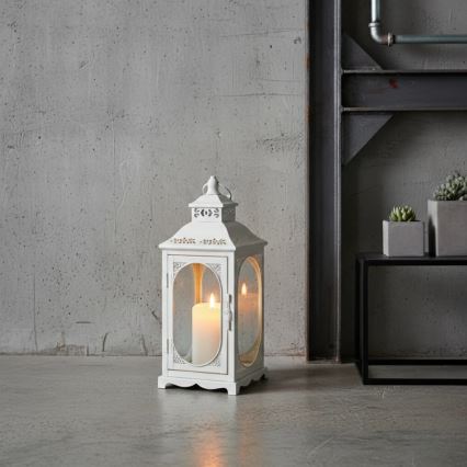 Lanterna decorativa ROSEHILL, 40 cm, bianca