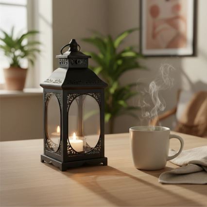 Lanterna decorativa ROSEHILL 40 cm nera