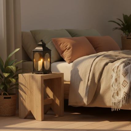 Lanterna decorativa ROSEHILL 40 cm nera