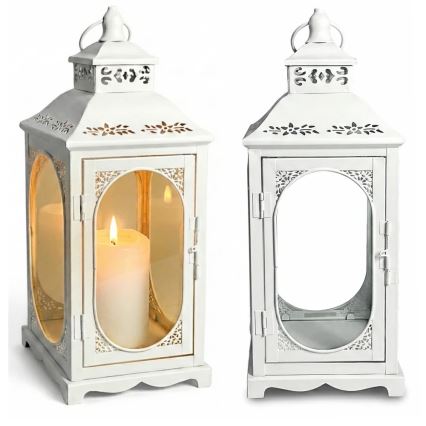 Lanterna decorativa ROSEHILL 54,5 cm bianca