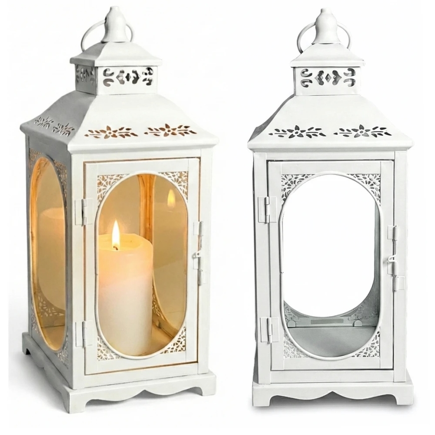 Lanterna decorativa ROSEHILL 54,5 cm bianca
