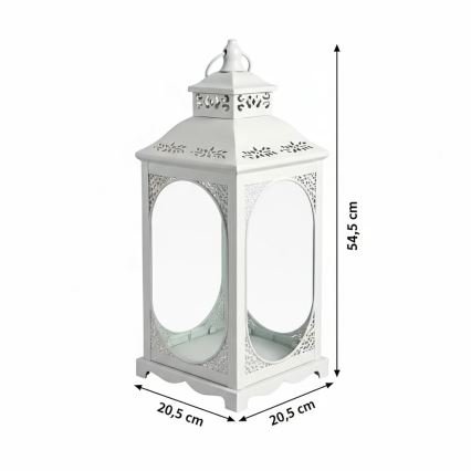 Lanterna decorativa ROSEHILL 54,5 cm bianca