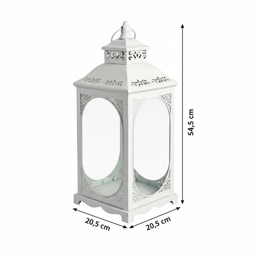 Lanterna decorativa ROSEHILL 54,5 cm bianca