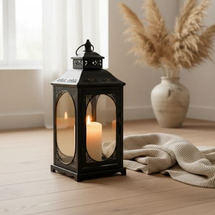 Lanterna decorativa ROSEHILL 54,5 cm nera