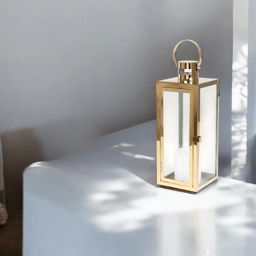 Lanterna decorativa TOWER 29 cm, finitura oro