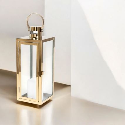 Lanterna decorativa TOWER 29 cm, finitura oro