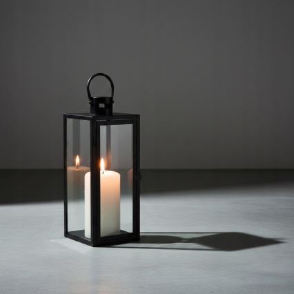 Lanterna decorativa TOWER 29 cm nera