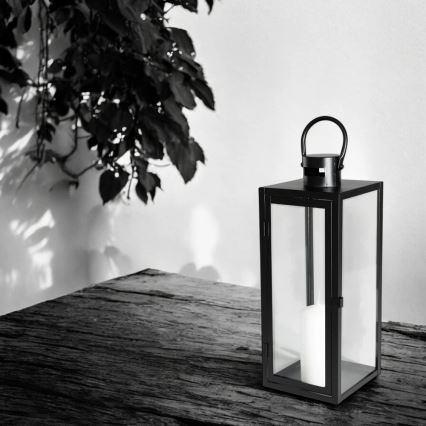 Lanterna decorativa TOWER 38 cm nera