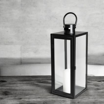 Lanterna decorativa TOWER, 63 cm, nera