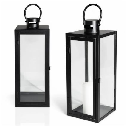 Lanterna decorativa TOWER, 63 cm, nera