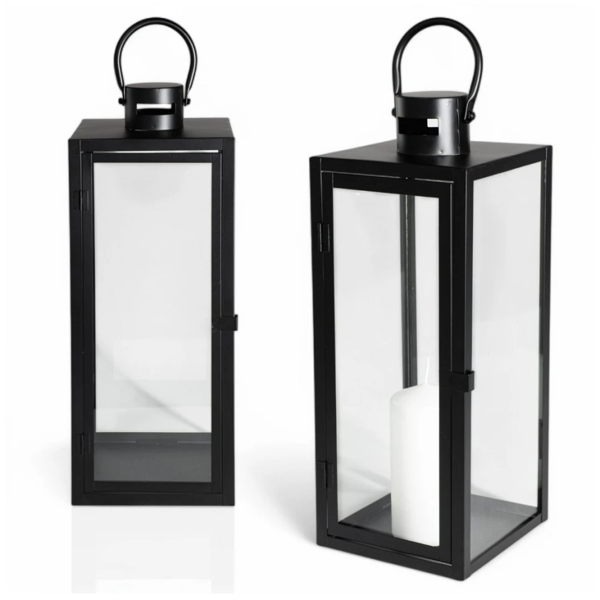 Lanterna decorativa TOWER, 63 cm, nera