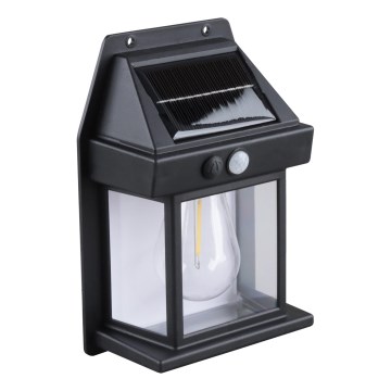 Lanterna solare LED dimmerabile con sensore integrato, 3,7 V, IP44, 1200 mAh