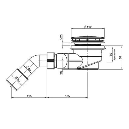 LAUFEN H2951270000001 - Sifone per piatto doccia SOLUTIONS plastica/bianco
