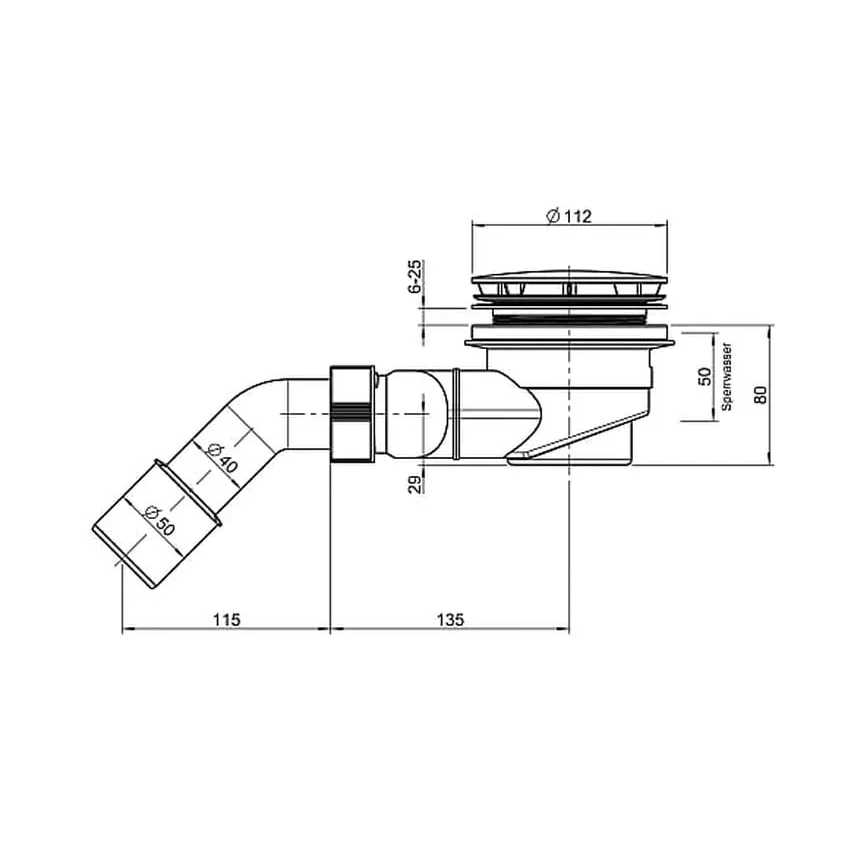 LAUFEN H2951270000001 - Sifone per piatto doccia SOLUTIONS plastica/bianco