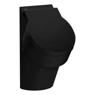 LAUFEN H8402810200001 - Urinale con fori per coperchio VAL, alimentazione posteriore, scarico posteriore, ceramica/nero lucido