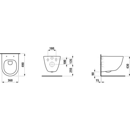 LAUFEN H8669550000001 - Vaso sospeso PRO in ceramica/bianco + sedile WC SoftClose PRO in Duroplast/bianco