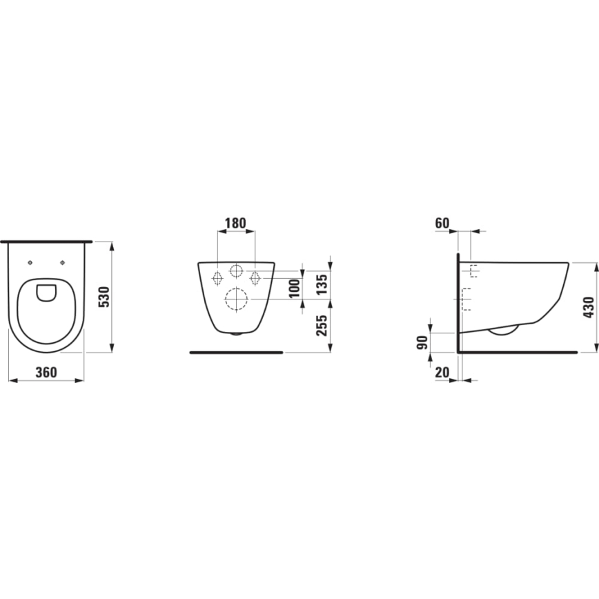 LAUFEN H8669570000001 - WC sospeso PRO ceramica/bianco + sedile WC SoftClose PRO in Duroplast/bianco